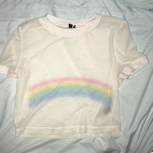 Urban Outfitters sheer rainbow top